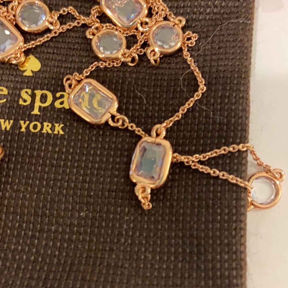 Kate Spade rose gold long scatter necklace - Picture 5 of 5